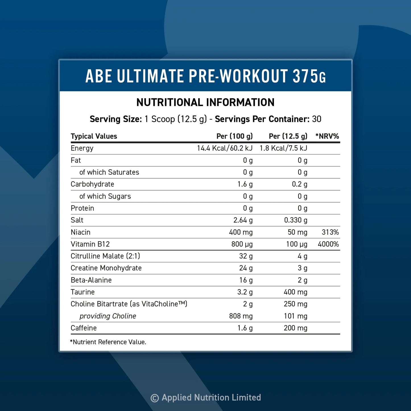 ABE All Black Everything Pre-Workout 375g