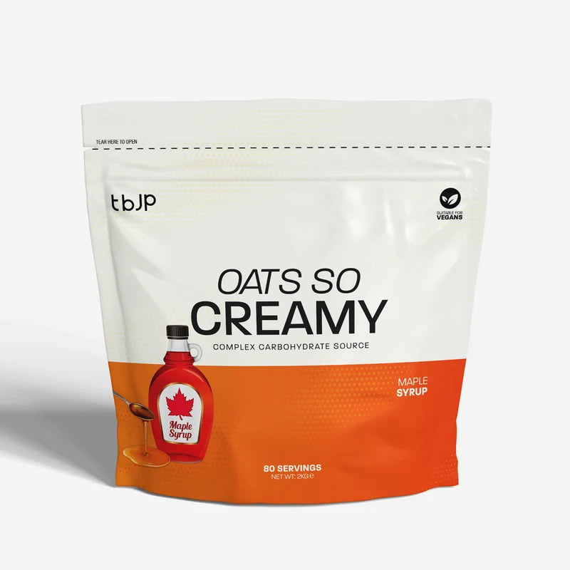 Oats So Creamy 2kg pouch in Maple Syrup flavor, orange and white