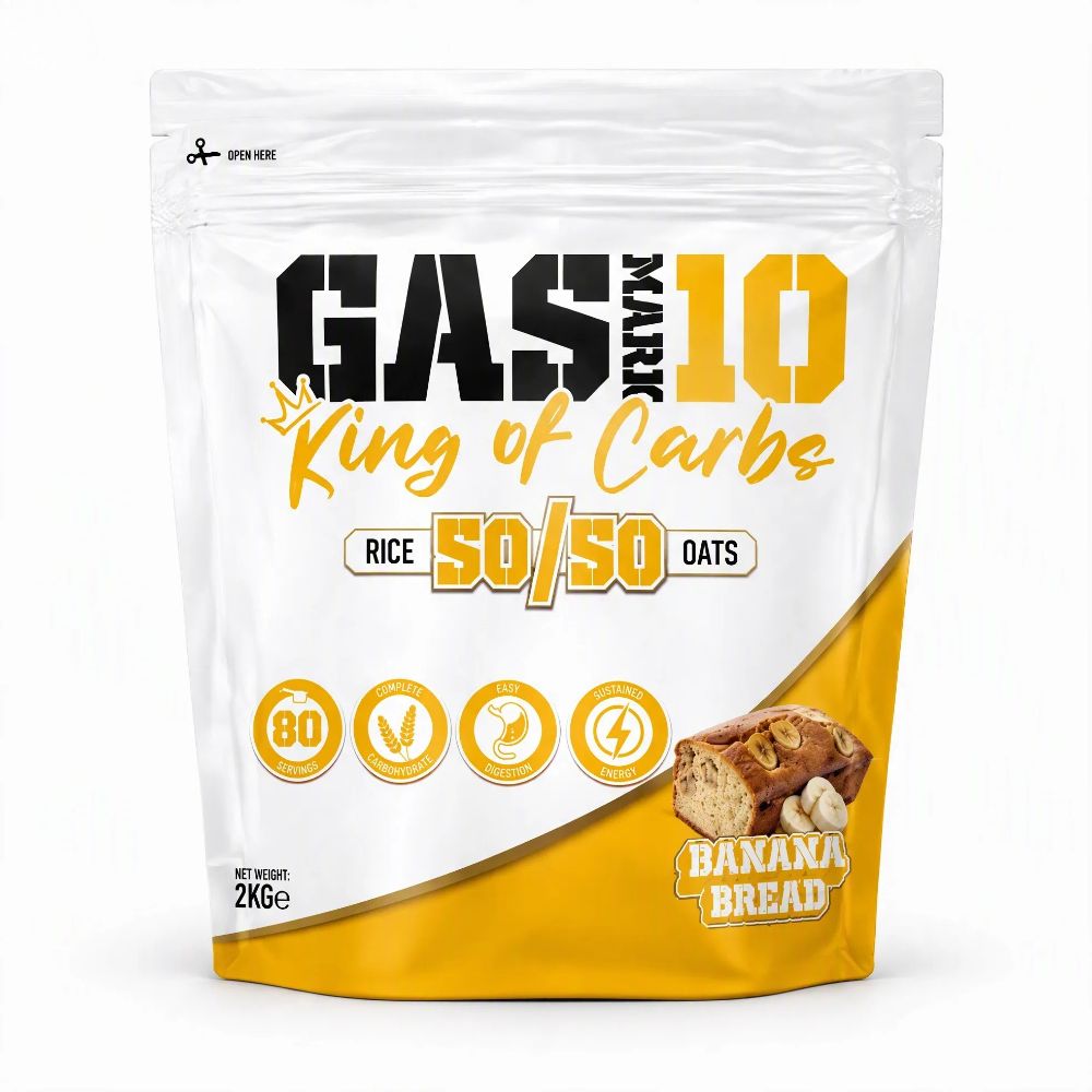GAS Mark 10 50/50 oats rice blend bag, Banana Bread flavour, 2kg