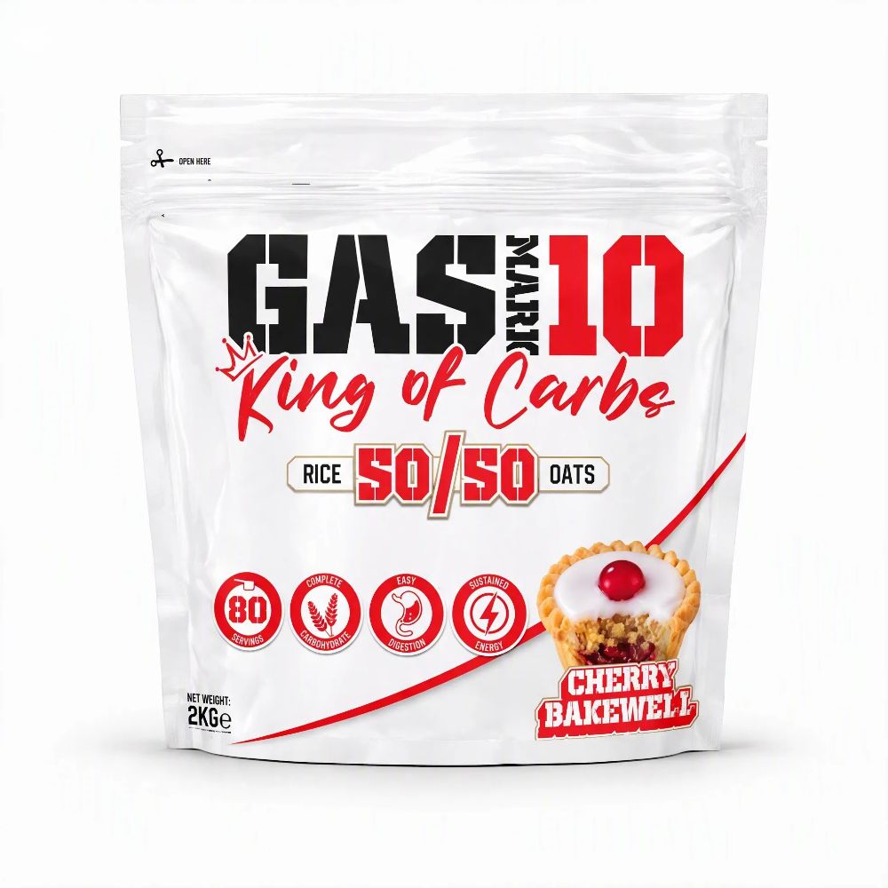 GAS Mark 10 50/50 oats rice blend bag, Cherry Bakewell flavour, 2kg