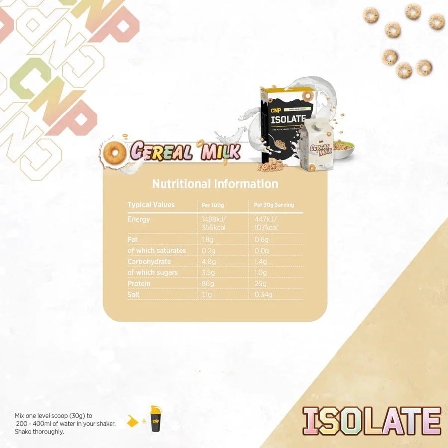 CNP Whey Protein Isolate -100% Whey Isolate Powder 900g-1.8kg V2