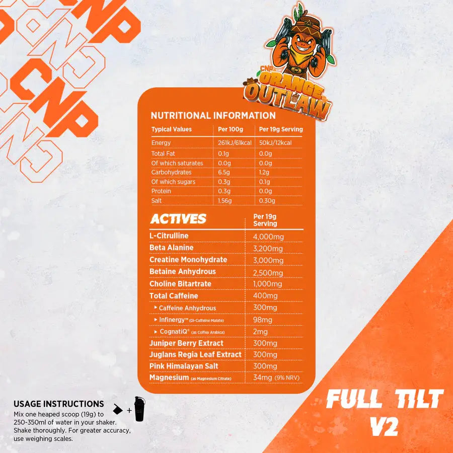 CNP Professional Full Tilt V2 Stim Pre Workout 570g