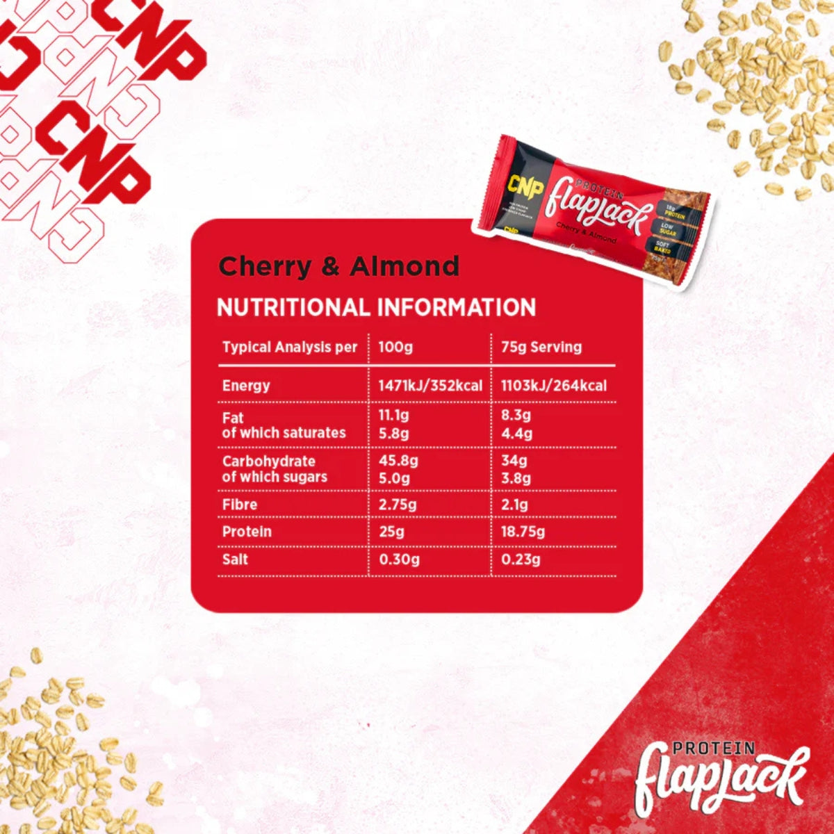 CNP Protein Flapjack 12 x 75g Case - 18g Protein
