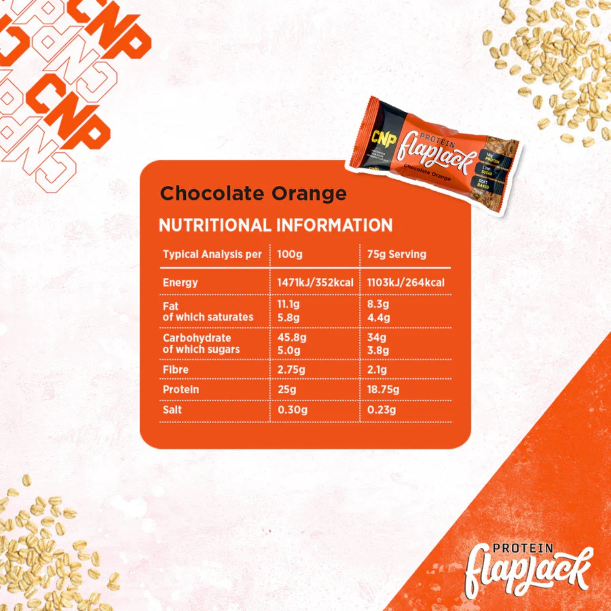 CNP Protein Flapjack 12 x 75g Case - 18g Protein
