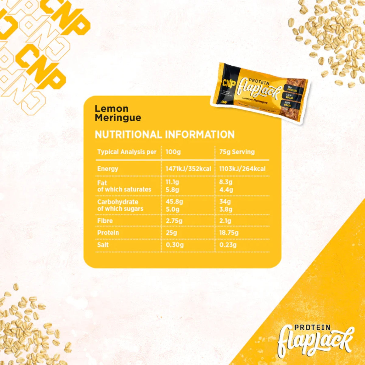 CNP Protein Flapjack 12 x 75g Case - 18g Protein