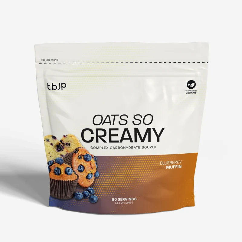 Oats So Creamy powder pouch, Blueberry Muffin flavor, front view