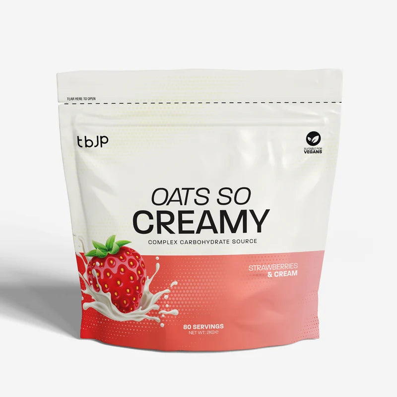 Oats So Creamy powder pouch, Strawberries & Cream flavor, front view