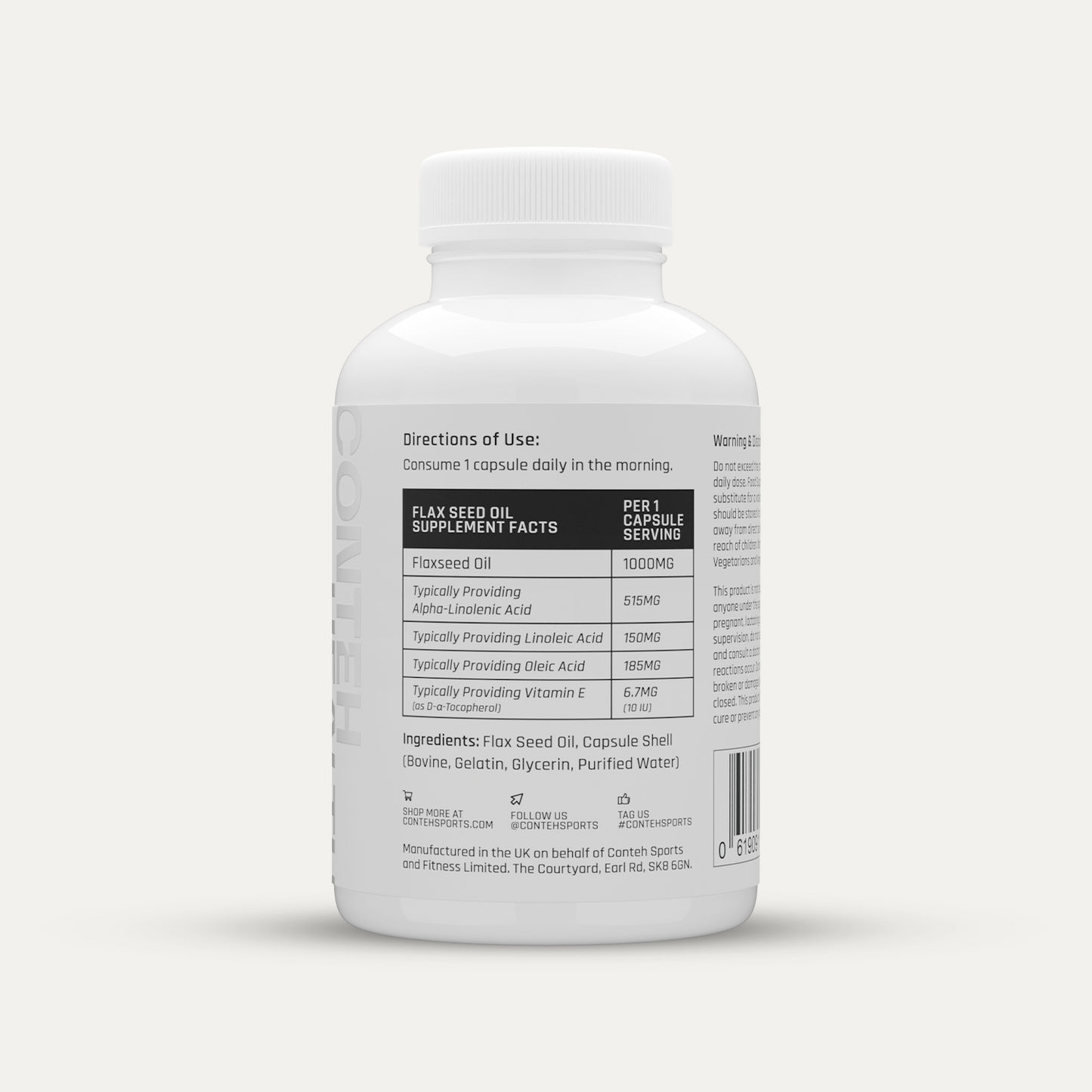 Conteh Sports Flax Seed Oil 60 Servings