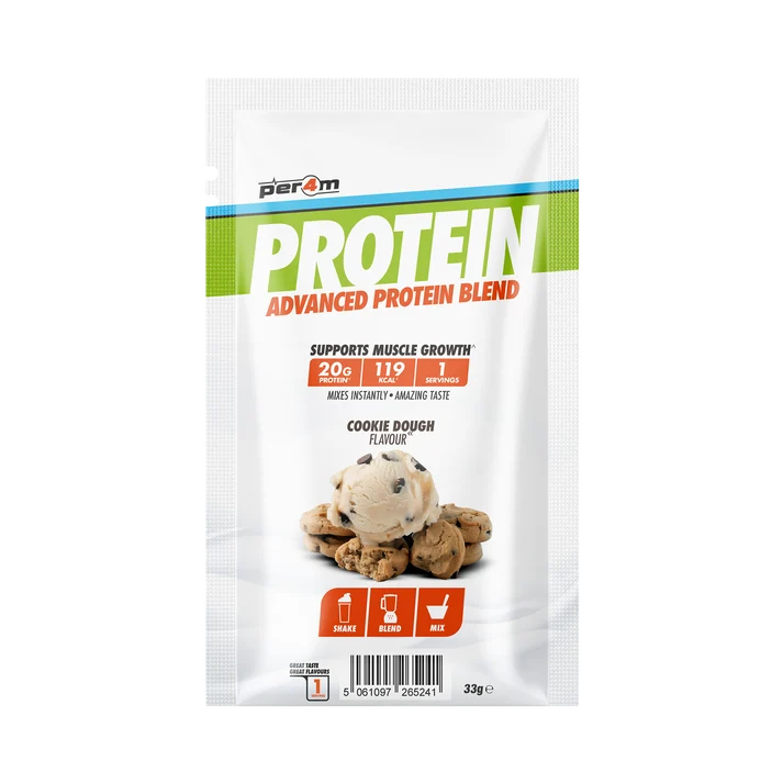 Per4m whey protein blend sample sachet, Cookie Dough flavor, 33 g
