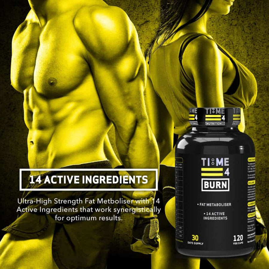 Time 4 Burn Thermogenic Fat Metaboliser 120 Capsules BBE June 26