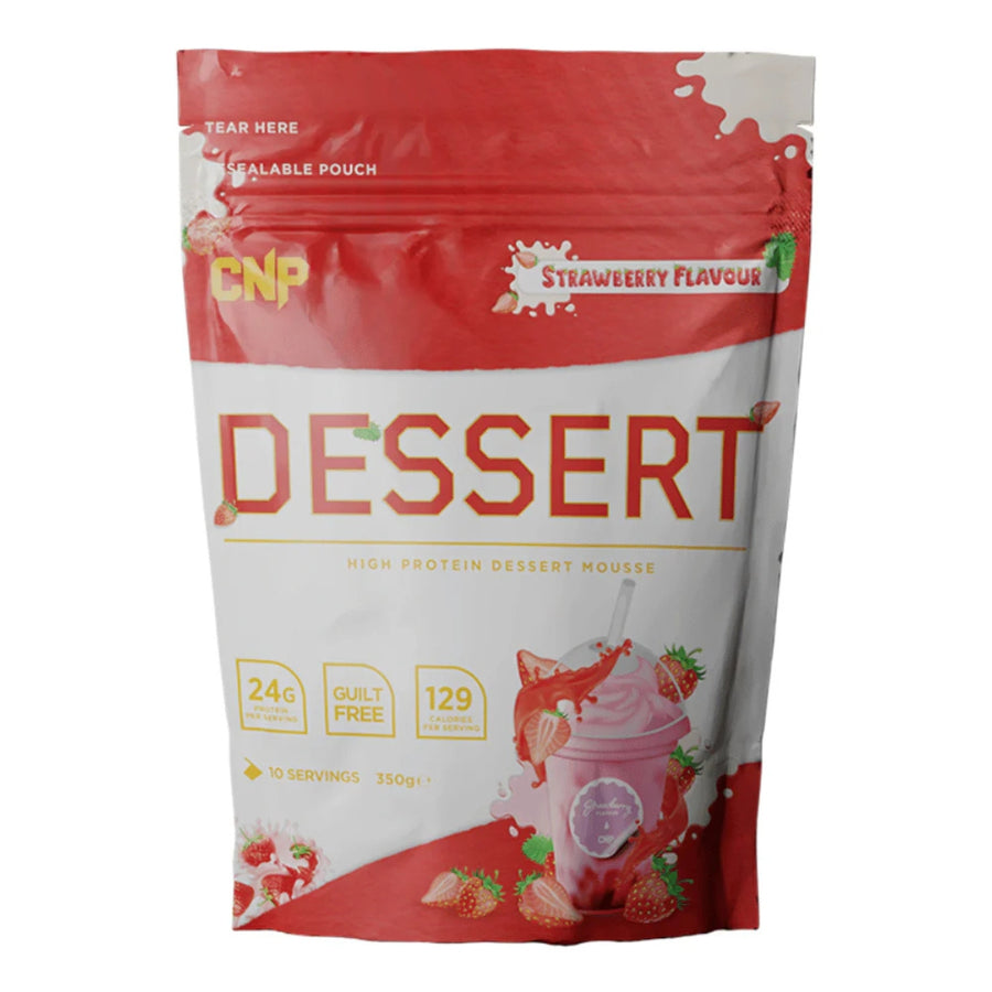 CNP Dessert strawberry flavor high protein dessert mousse with 24g protein and guilt free label