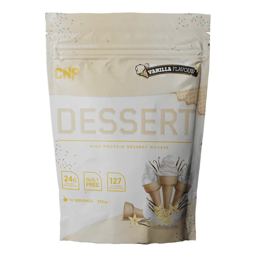 CNP Dessert vanilla flavor high protein dessert mousse with 24g protein and guilt free packaging