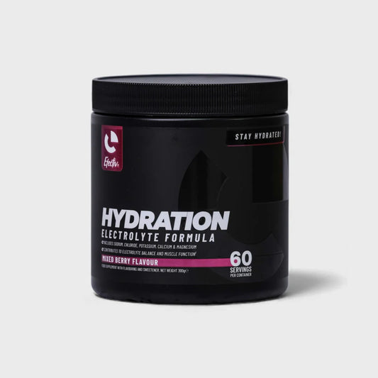 EFECTIV hydration electrolyte formula tub, mixed berry flavour, 60 servings