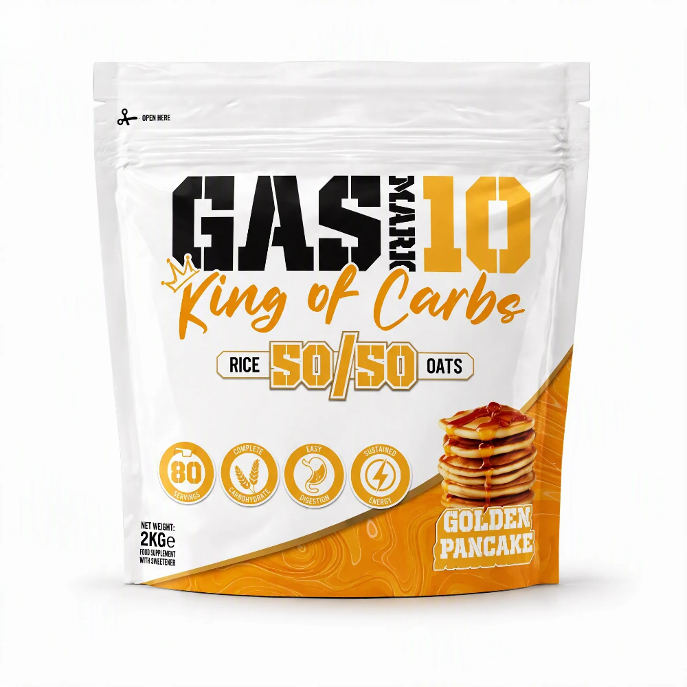 GAS Mark 10 50/50 oats rice blend bag, Golden Pancake flavour, 2kg