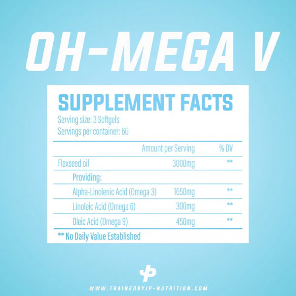 Trained By JP Oh Mega V Omega 3-6-9 180 Capsules