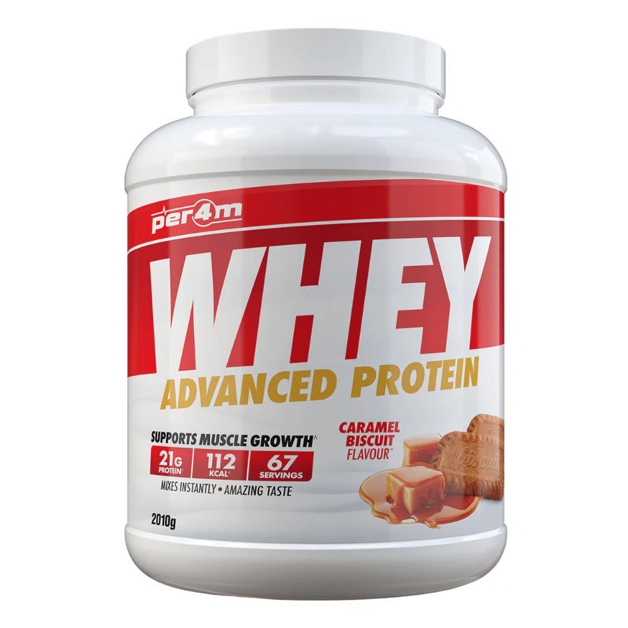 Per4m whey protein powder caramel biscuit flavor 2010g container supports muscle growth