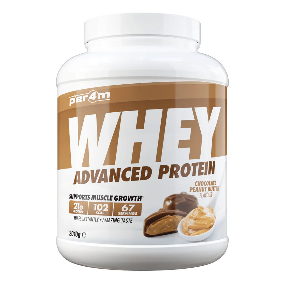 Per4m whey protein powder chocolate peanut butter flavor advanced protein container 2010g