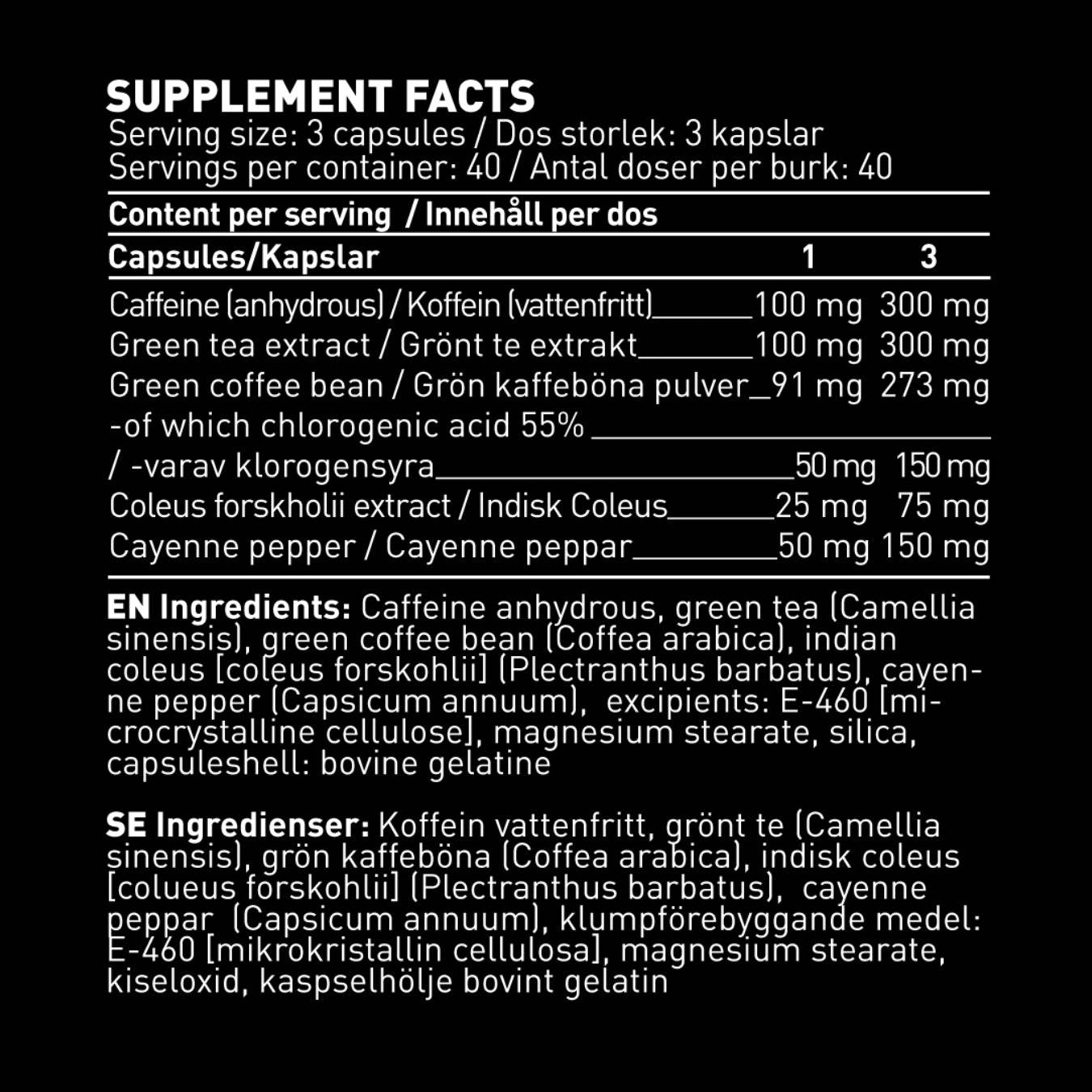 Swedish Supplements Cutter 120 Caps